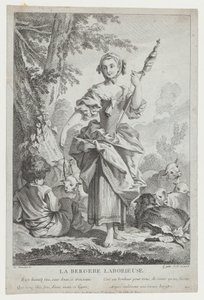 The Industrious Shepherdess, 18th century by Jean Michel Liotard