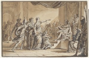 Sabinus and Epponina Condemned by Vespasian by Jean Michel Moreau