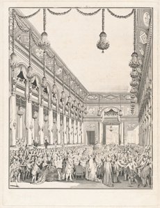 The Royal Feast - Celebration for the Birth of Monseigneur le Dauphin, January 21, 1782 by Jean Michel Moreau the Younger