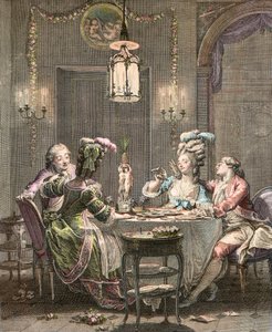 The Gourmet Supper, engraved by Isidore Stanislas Helman (1781) after Moreau, Jean Michel the Younger by Jean Michel the Younger (after) Moreau