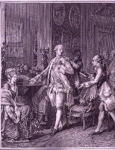 The Grand Toilet, engraved by A.L. Romanet by Jean Michel the Younger (after) Moreau