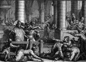 Carolingian Period: Soldiers Throw Coins to the People - Engraving by Jean Michel Moreau by Jean Michel the Younger Moreau