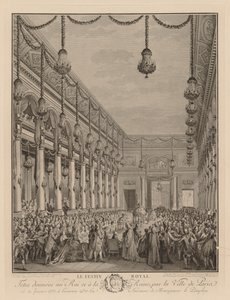The Royal Feast at the Hôtel de Ville, January 21, 1782 by Jean Michel the Younger Moreau