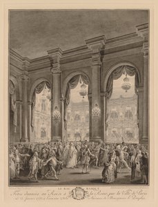 Masked Ball at the Hôtel de Ville, January 23, 1782 by Jean Michel the Younger Moreau
