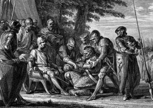 Rollon, Viking Chief, Refuses to Kiss the Foot of King Charles III the Simple, 912