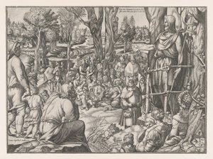 St. John Preaching in the Desert by Jean Mignon