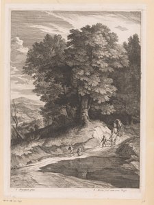 Landscape with Travelers with a Cart on a Path by Jean Morin