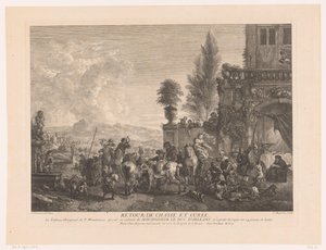 Returning Hunting Party (Prints After Paintings by Philips Wouwerman) by Jean Moyreau