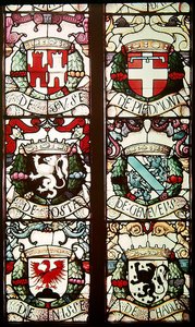 Heraldic coats of arms associated with Philibert of Savoy, husband of the donor, Margaret of Austria by Jean Orquois Jean Brachon Antoine Noisin