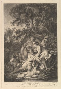 The Nymphs at the Bath by Jean Ouvrier