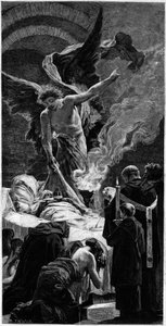The Transfiguration of Saint Genevieve (engraving) by Jean Paul (after) Laurens