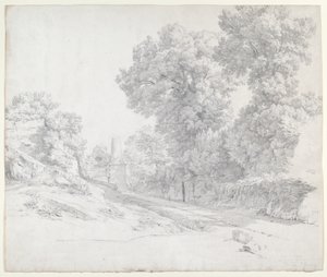 Oaks along the Appian Way near Albano by Jean Paul Flandrin