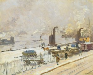 Hamburg Port in Winter, 1909