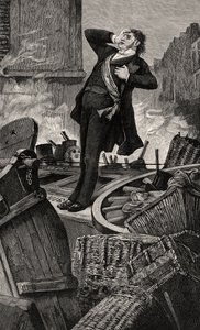 Mort de Baudin - illustration from Histoire d’un crime by Jean Paul Laurens