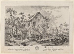 Farmyard by Jean Pierre Louis Laurent Hoüel after François Boucher