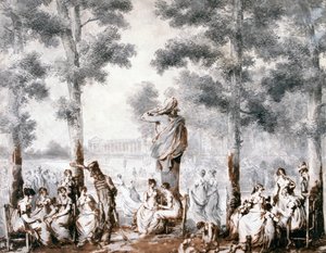The Terrace of the Tuileries, 1807 by Jean Pierre Norblin de La Gourdaine