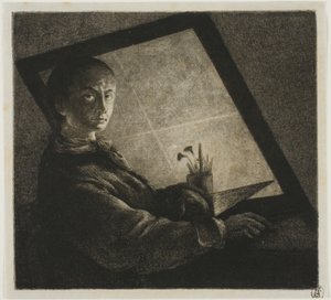 Self-Portrait by Jean Pierre Norblin de La Gourdaine
