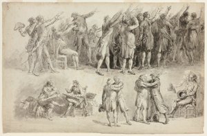 Studies for the Oath of the Tennis Court