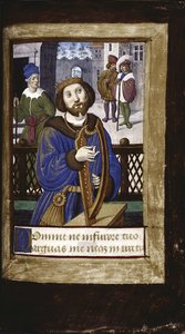 King David Playing His Harp from Lettres bâtardes