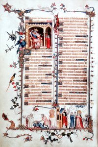 Page from the Belleville Breviary, 1323-1326 by Jean Pucelle