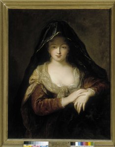 Young girl with crossed hands by Jean Raoux