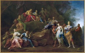 Orpheus Descends to the Underworld to Ask for Eurydice by Jean Restout