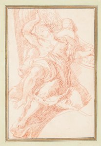 Ceiling Detail of Figure and Decorative Motif by Jean Robert Ango