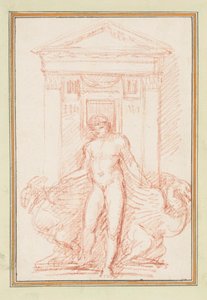 Doorway with Nude Figure and Winged Creatures