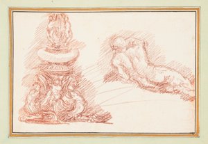 Fountain and Nude Male Figure