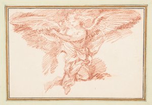 Kneeling Winged Figure Holding a Crown by Jean Robert Ango