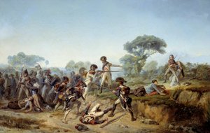 War of Vendee: The Knight Charles de Bois-Hardy Wanting to Save his Mistress by Jean Soreuil