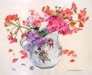 Spring Blossoms in Limoges Du Barry Creamer