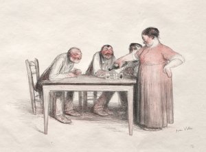 The Glass of Wine by Jean Veber