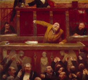 The Socialist Deputy Jean Jaures at the Gallery of the Chamber of Deputies (detail) by Jean Veber