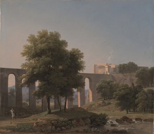 An Aqueduct Near a Fortress by Jean Victor Bertin