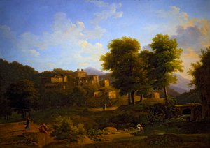 View of a Town in the Sabine Hills by Jean Victor Bertin