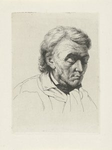 Portrait of an Old Man with Closed Eyes by Jean Zacherie Mazel