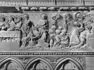 Cathedral, Interior, Choir Screen, Last Supper, Jesus Christ Washing the Feet of the Apostles, Christ in the Garden of Olives