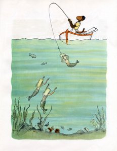 Zephir going fishing: he caught a mermaid by Jean de Brunhoff