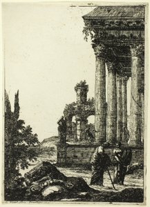 A Young Woman Giving Directions to a Person by Jean le Pautre