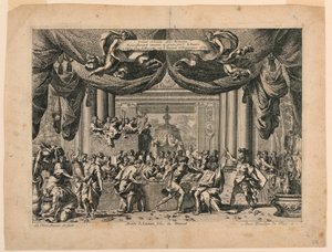 The Death of Amnon, Plate 1 from "Gland Alcoves a la Romaine" by Jean le Pautre
