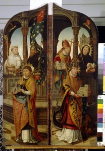 Saint Trudo and Saint Guillaume (Two side Panels of the Triptych) by Jean the Elder Bellegambe