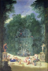 The Groves of Versailles: View of the Entrance to the Maze with Birds, Nymphs and Cherubs by Jean the Younger Cotelle