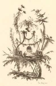 Chinese Fountain with Vase by Jeanne Deny
