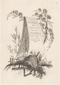 Man with Stick by Tent, Recueil des Tentes Chinoises (series title) by Jeanne Deny