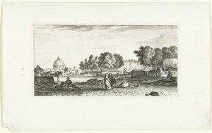 View of the Dôme des Invalides in Paris (series title: Views of Paris, Views of Paris) by Jeanne Françoise Ozanne