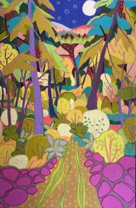 Whimsical Night Forest by Jeff Ferst