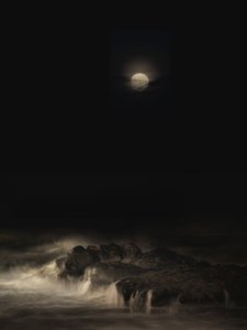 Misty Lunar Seascape