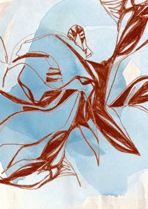 Flowing Botanical Sketch by Jenja Braun