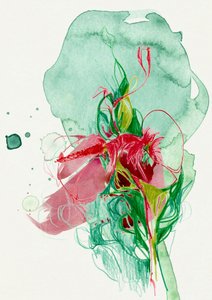 Vibrant Abstract Bloom by Jenja Braun